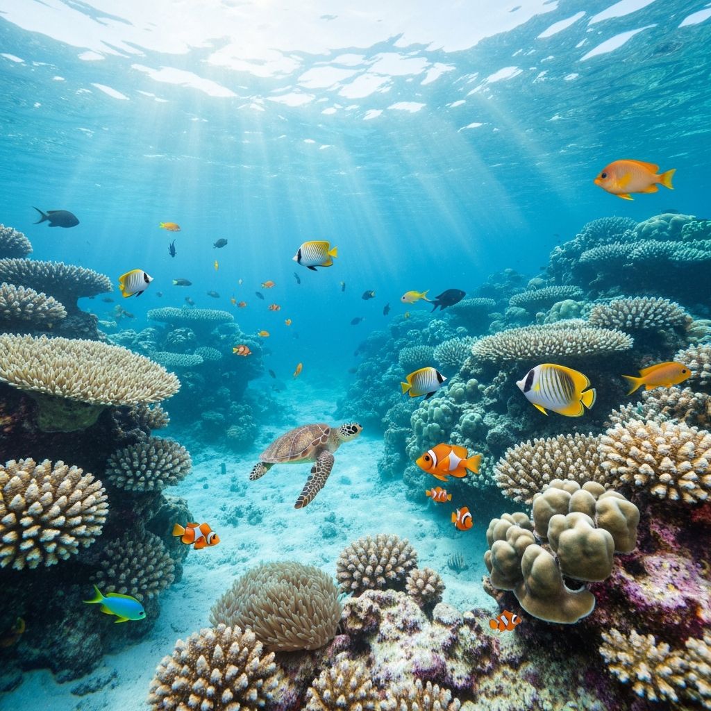 Underwater coral reef